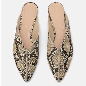 Zara snakeskin mules